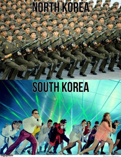 You South Korea is forked | image tagged in north korea,south korea,military,lol | made w/ Imgflip meme maker