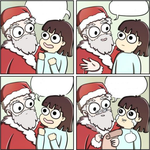 Santa Wish Christmas Blank Meme Template