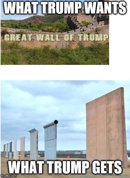 WHAT TRUMP WANTS; WHAT TRUMP GETS | image tagged in expectation vs reality | made w/ Imgflip meme maker