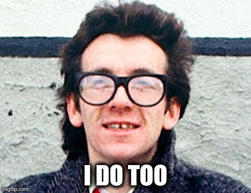When he said he looked like Elvis he meant Elvis Costello | I DO TOO | image tagged in when he said he looked like elvis he meant elvis costello | made w/ Imgflip meme maker
