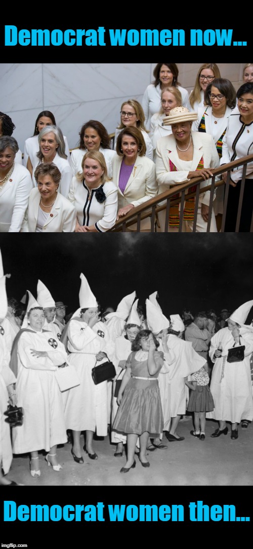 They sure don't look like they've progressed much. | Democrat women now... Democrat women then... | image tagged in funny,democrat,white,women,then and now | made w/ Imgflip meme maker