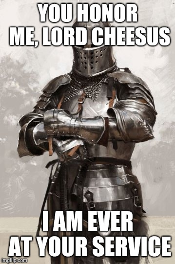 Tarnished Knight  | YOU HONOR ME, LORD CHEESUS I AM EVER AT YOUR SERVICE | image tagged in tarnished knight | made w/ Imgflip meme maker
