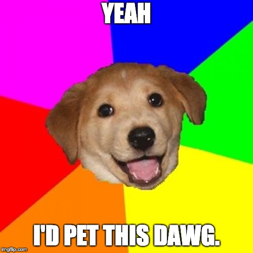 Advice Dog Meme | YEAH; I'D PET THIS DAWG. | image tagged in memes,advice dog | made w/ Imgflip meme maker