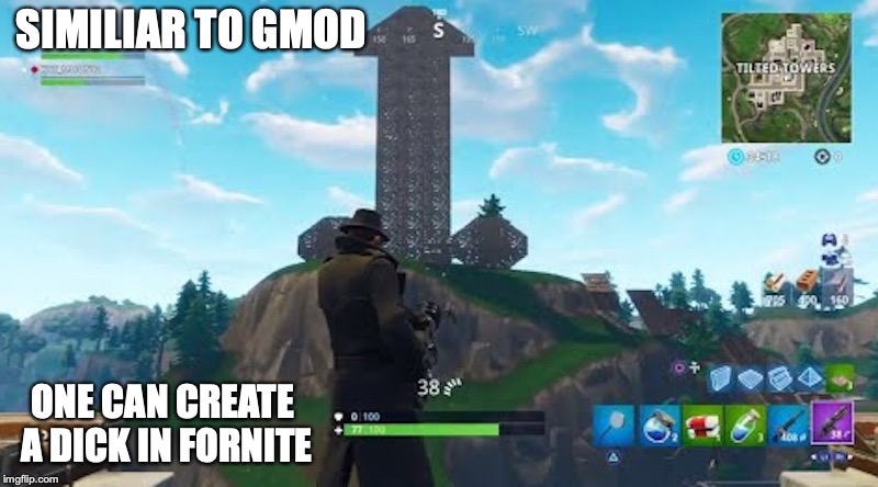 Fortnite Dick | SIMILIAR TO GMOD; ONE CAN CREATE A DICK IN FORNITE | image tagged in dick,fortnite,memes | made w/ Imgflip meme maker