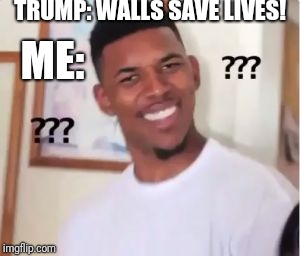 Nick Young | TRUMP: WALLS SAVE LIVES! ME: | image tagged in wall,state of the union | made w/ Imgflip meme maker