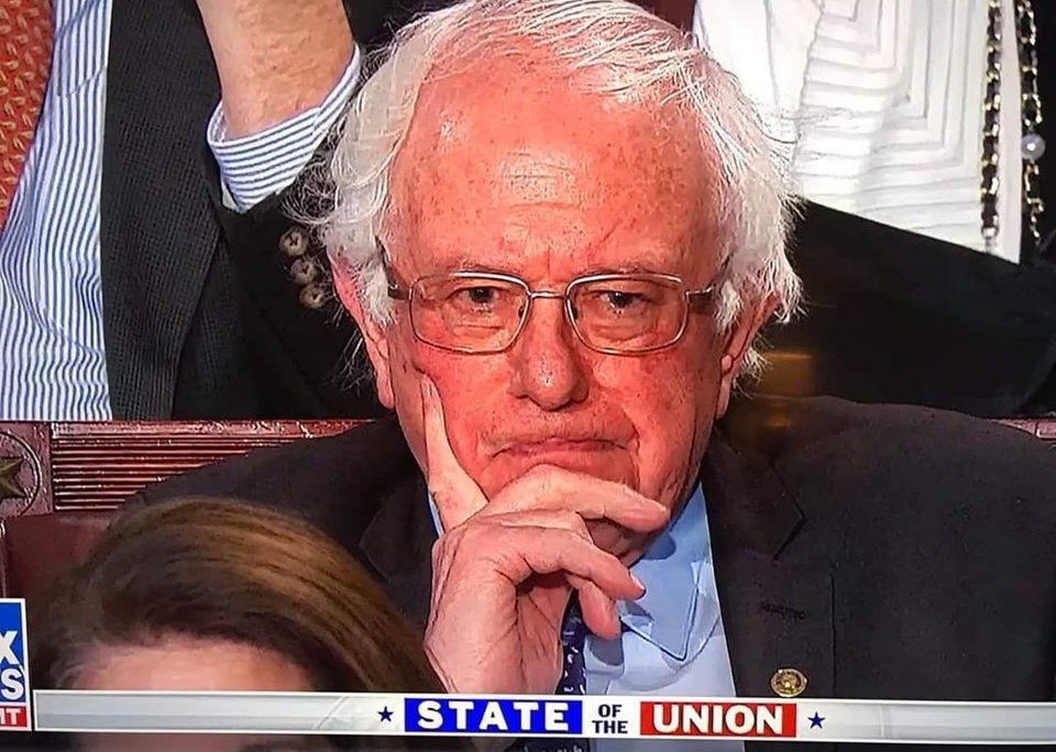 Unhappy Bernie Blank Meme Template