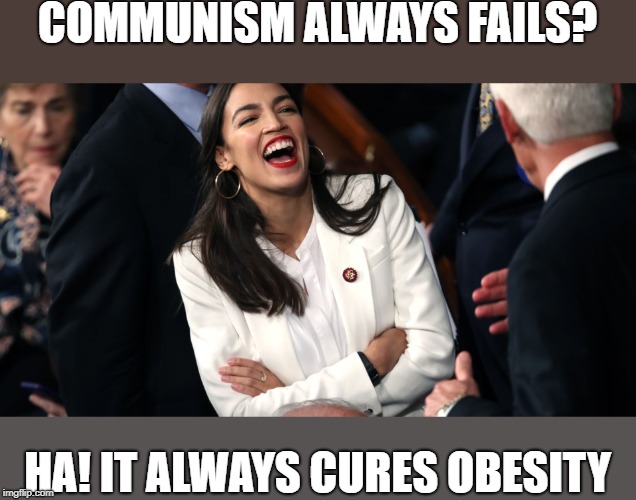 COMMUNISM ALWAYS FAILS? HA! IT ALWAYS CURES OBESITY | image tagged in communism and capitalism | made w/ Imgflip meme maker