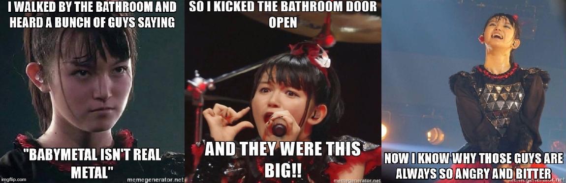 Suzuka explains it all | V | image tagged in babymetal | made w/ Imgflip meme maker