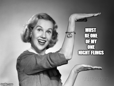 vintage | MUST BE ONE OF MY ONE NIGHT FLINGS | image tagged in vintage | made w/ Imgflip meme maker