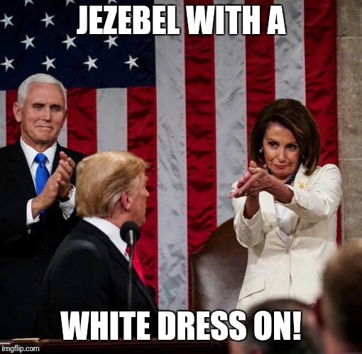 JEZEBEL WITH A; WHITE DRESS ON! | image tagged in jezebel | made w/ Imgflip meme maker