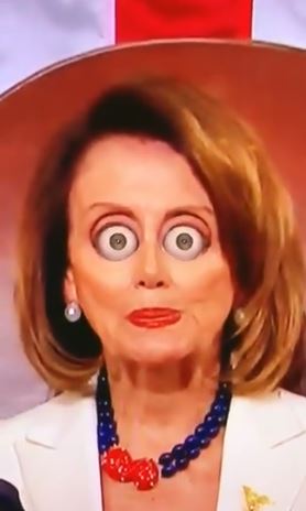 High Quality Nancy Pelosi Bug Eyes Blank Meme Template
