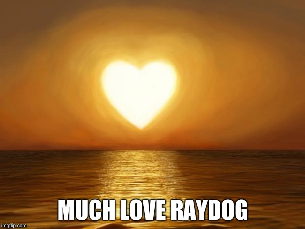 MUCH LOVE RAYDOG | image tagged in love | made w/ Imgflip meme maker