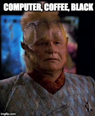 COMPUTER, COFFEE, BLACK | image tagged in neelix | made w/ Imgflip meme maker