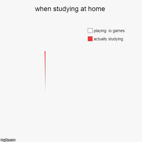 when studying at home | actually studying, playing .io games | image tagged in funny,pie charts | made w/ Imgflip chart maker