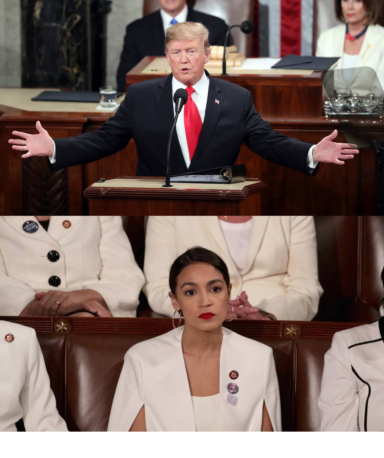 Trump vs AOC SOTU Blank Meme Template