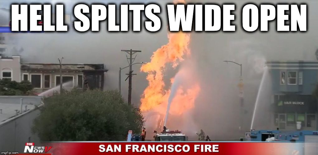HELL SPLITS WIDE OPEN | made w/ Imgflip meme maker
