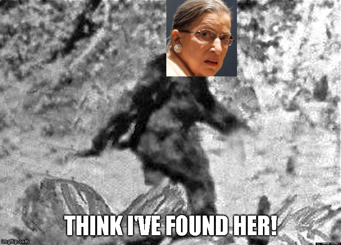 Where is RBG? | THINK I'VE FOUND HER! | image tagged in ruth bader ginsburg | made w/ Imgflip meme maker