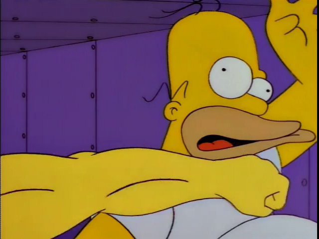 Punching Homer Simpson Blank Meme Template