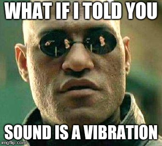 What if i told you | WHAT IF I TOLD YOU; SOUND IS A VIBRATION | image tagged in what if i told you | made w/ Imgflip meme maker