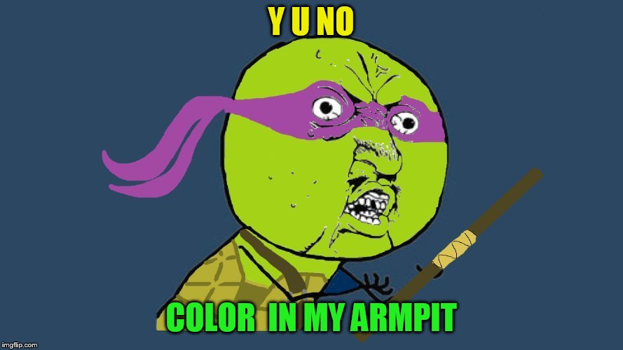 Y U NO COLOR  IN MY ARMPIT | made w/ Imgflip meme maker