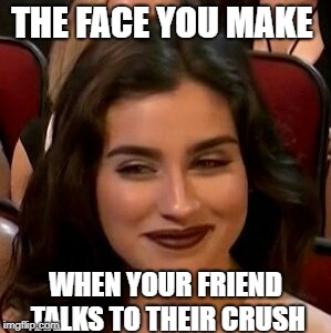 Friends be like... | THE FACE YOU MAKE; WHEN YOUR FRIEND TALKS TO THEIR CRUSH | image tagged in lauren jauregui,fifth harmony,crush,friends,best friends,reactions | made w/ Imgflip meme maker