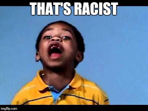 That's racist 2 | THAT'S RACIST | image tagged in that's racist 2 | made w/ Imgflip meme maker