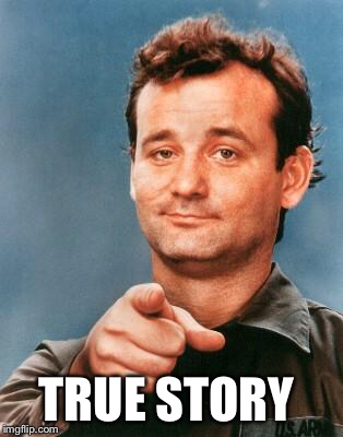 Bill Murray You're Awesome | TRUE STORY | image tagged in bill murray you're awesome | made w/ Imgflip meme maker