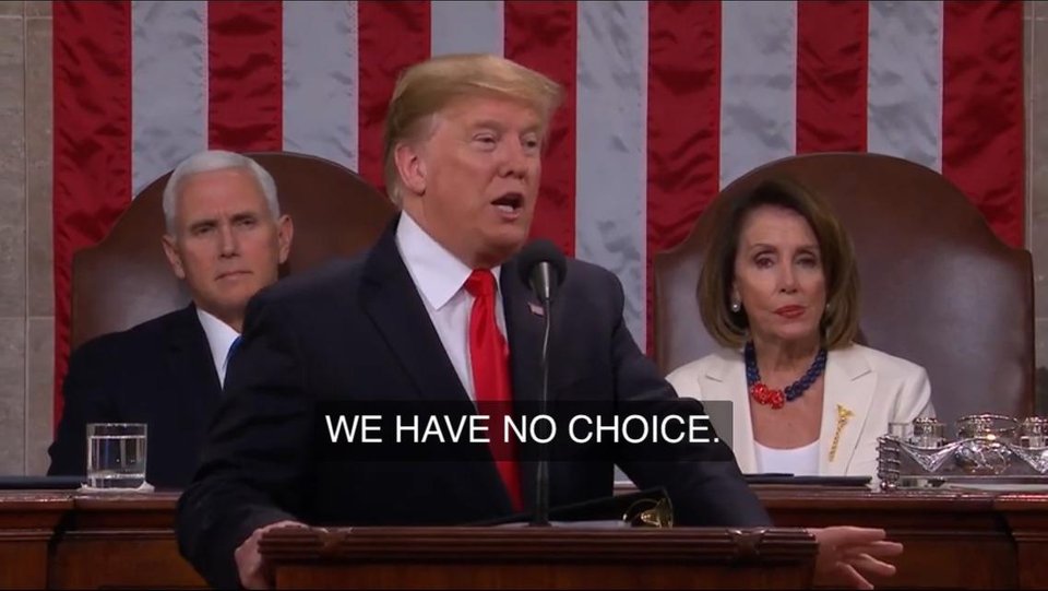 High Quality Trump No Choice Blank Meme Template