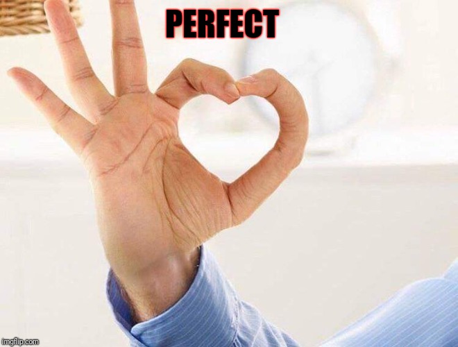 Heart fingers | PERFECT | image tagged in heart fingers | made w/ Imgflip meme maker