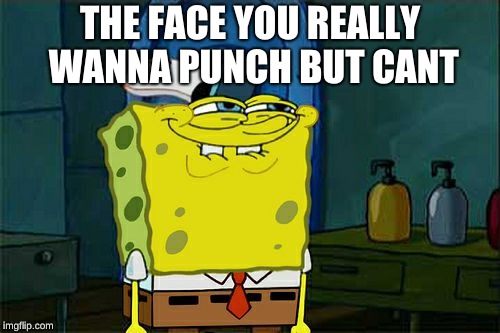 Don't You Squidward | THE FACE YOU REALLY WANNA PUNCH BUT CANT | image tagged in memes,dont you squidward | made w/ Imgflip meme maker