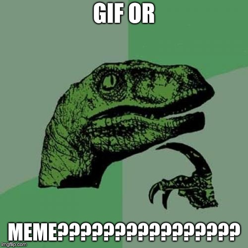 Philosoraptor | GIF OR; MEME???????????????? | image tagged in memes,philosoraptor | made w/ Imgflip meme maker