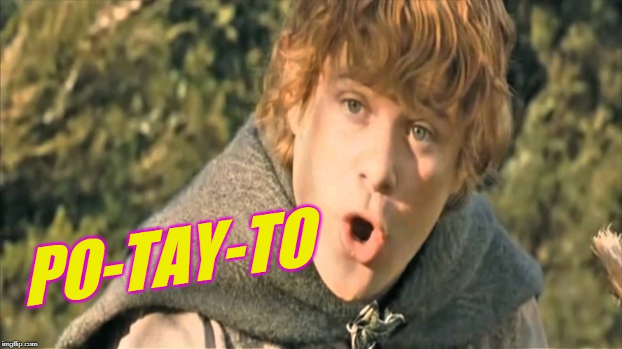 Samwise Gamgee | PO-TAY-TO | image tagged in samwise gamgee | made w/ Imgflip meme maker