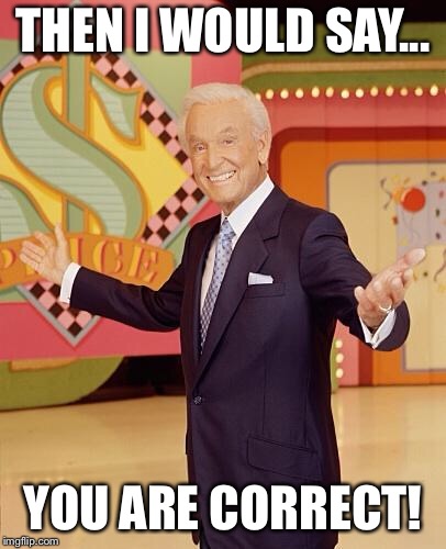 Game show  | THEN I WOULD SAY... YOU ARE CORRECT! | image tagged in game show | made w/ Imgflip meme maker