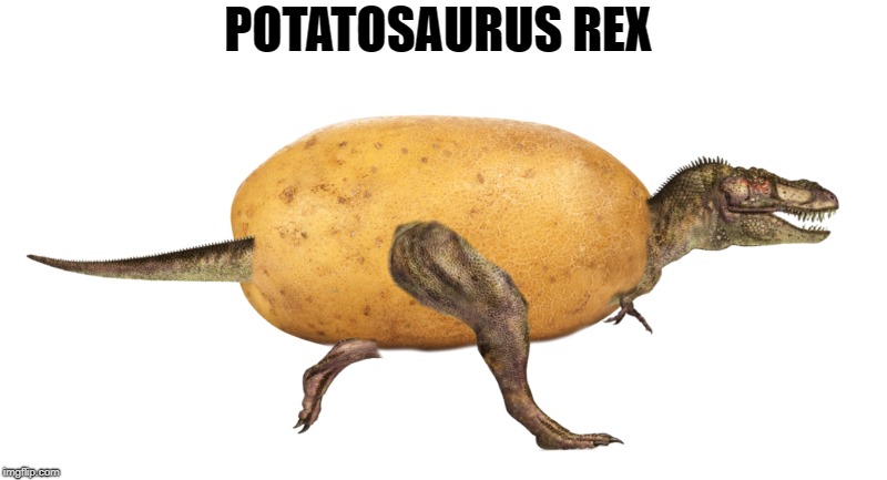 photoshop | POTATOSAURUS REX | image tagged in potato,potatosaurus rex | made w/ Imgflip meme maker