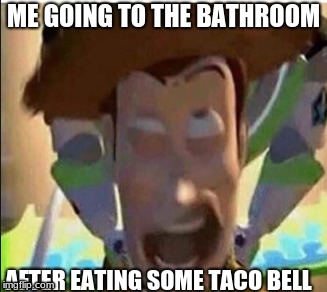 ME GOING TO THE BATHROOM; AFTER EATING SOME TACO BELL | image tagged in funny memes | made w/ Imgflip meme maker