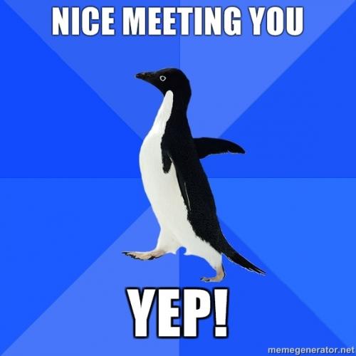 Socially Awkward Penguin | image tagged in memes,socially awkward penguin