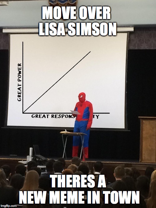 MOVE OVER LISA SIMSON; THERES A NEW MEME IN TOWN | image tagged in lisa simpson's presentation,spiderman,spiderman peter parker,philosoraptor | made w/ Imgflip meme maker