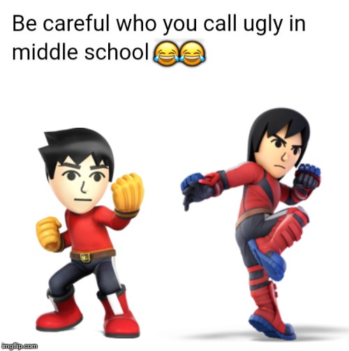 😂😂 | image tagged in super smash bros,memes,be careful who you call ugly in middle school | made w/ Imgflip meme maker