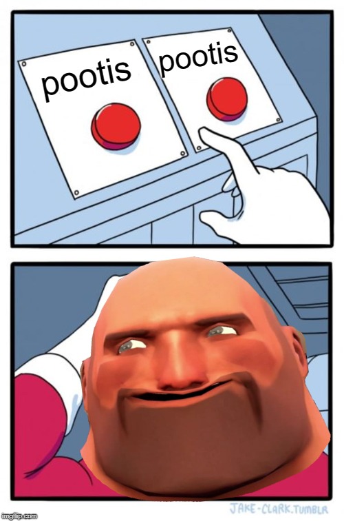 Two Buttons Meme | pootis; pootis | image tagged in memes,two buttons | made w/ Imgflip meme maker