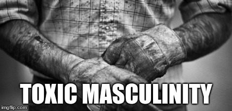 toxic masculinity built this world | TOXIC MASCULINITY | image tagged in hard work,toxic masculinity,you can do it,gloves,sweat,tears | made w/ Imgflip meme maker