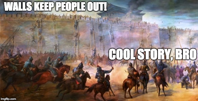 WALLS KEEP PEOPLE OUT! COOL STORY, BRO | made w/ Imgflip meme maker