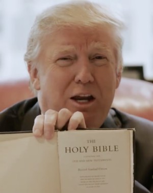 High Quality Trump bible Blank Meme Template