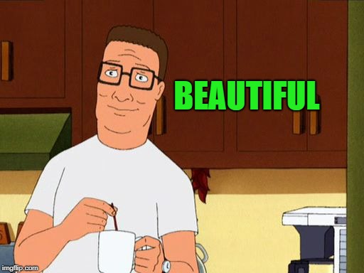 Hank hill smile | BEAUTIFUL | image tagged in hank hill smile | made w/ Imgflip meme maker