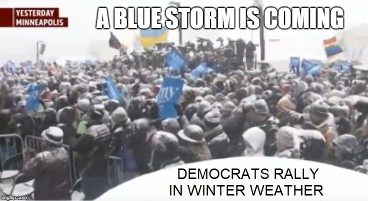 Warning to Manbaby Trump who is Afraid of a Little Rain | A BLUE STORM IS COMING | image tagged in blue wave,democrats,defeat trump,election 2020 | made w/ Imgflip meme maker