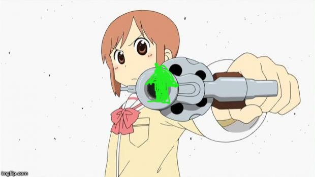 Anime gun point | image tagged in anime gun point | made w/ Imgflip meme maker