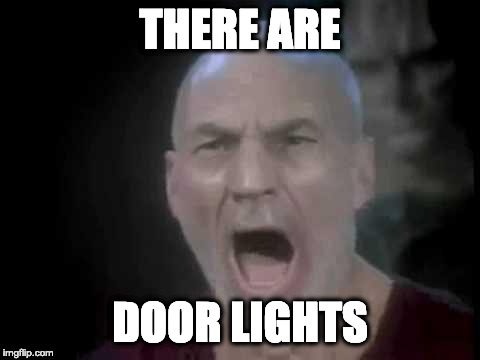 There are door lights