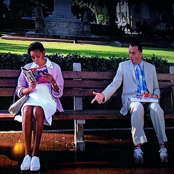 Forrest gump pointing at shoes Blank Meme Template