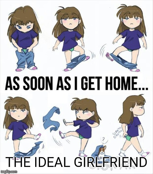 THE IDEAL GIRLFRIEND | image tagged in when a woman has the right idea | made w/ Imgflip meme maker