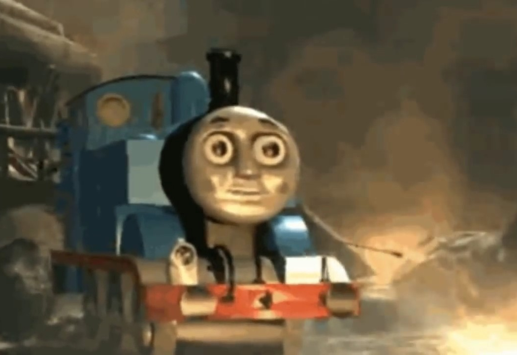 High Quality thomas the tank has seen some shit Blank Meme Template