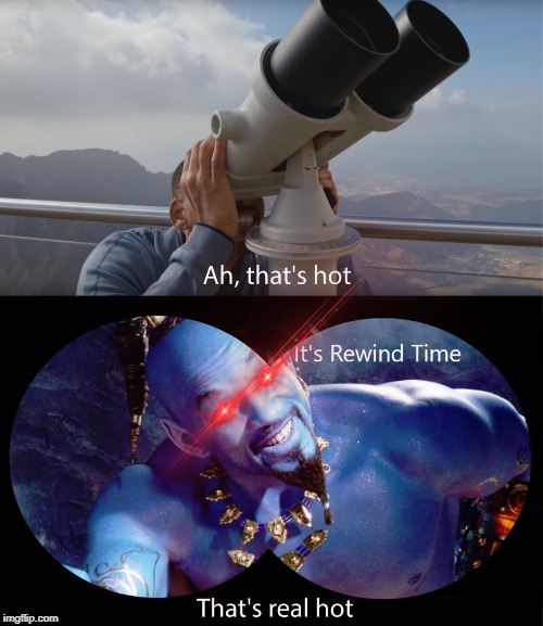 Even the Genie Knows What You Did | image tagged in will smith,aladdin,genie,youtube rewind 2018,it's rewind time | made w/ Imgflip meme maker